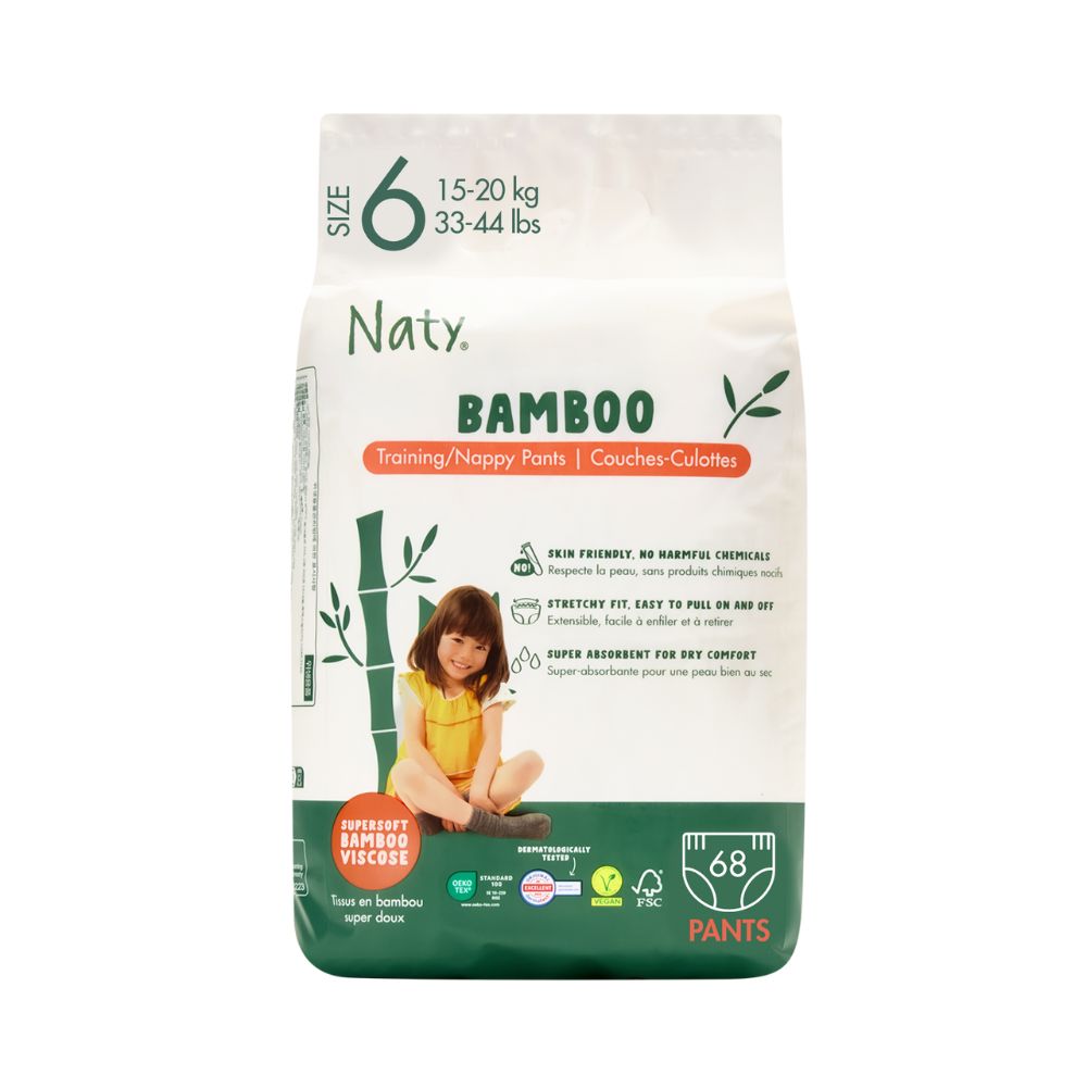 Bamboo Viscose Training Pants Subscription (Size 6), , large, Eco by Naty